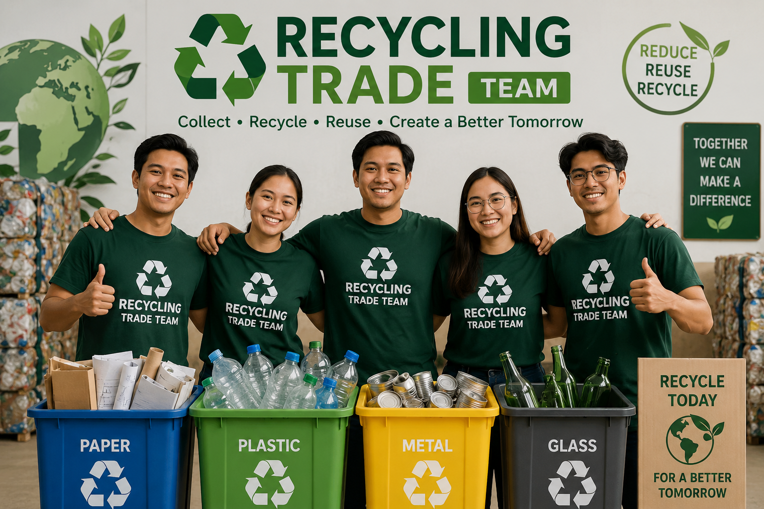 Recycling trade team